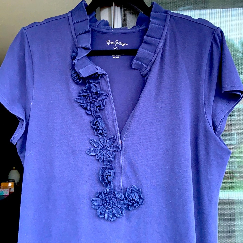 Lilly Pulitzer Clary Polo Dress Navy XL